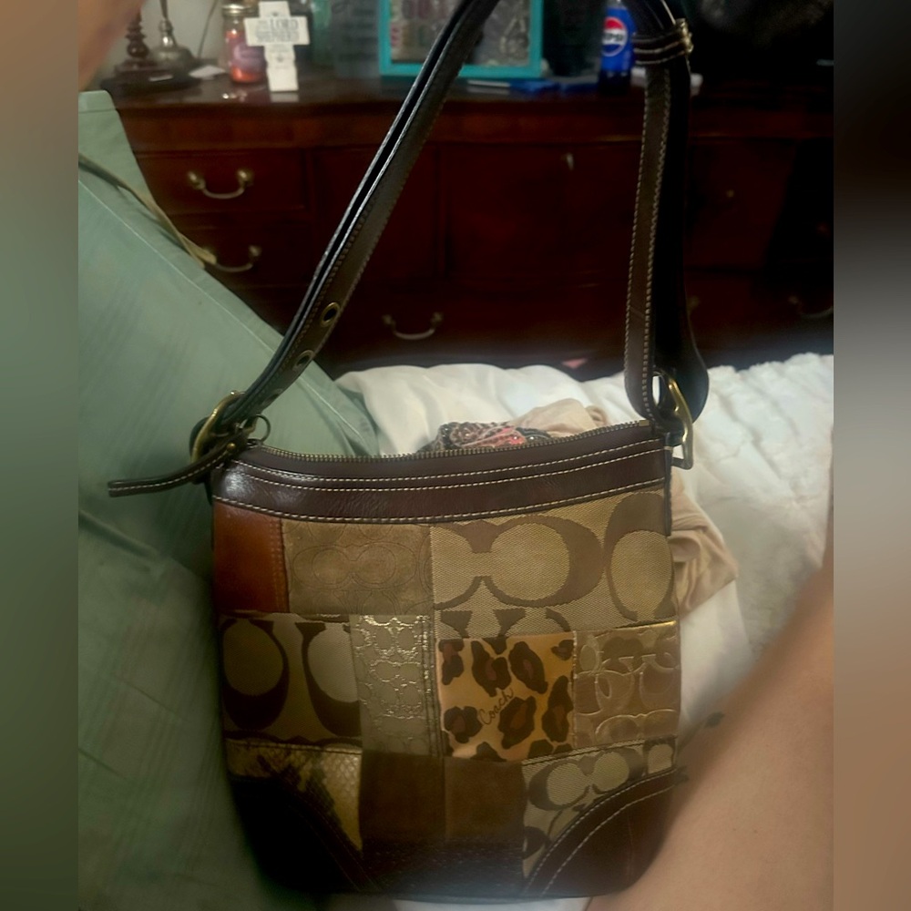 Coach Leather, Patchwork, Satchel Bag. - image 1